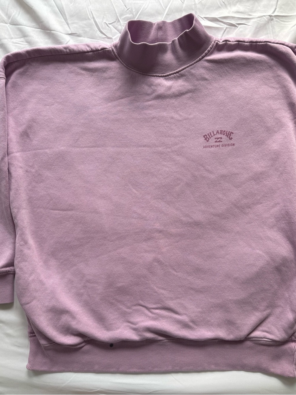 Billabong Adventure Division Lilac Purple Mock Neck Pullover Sweatshirt Size S